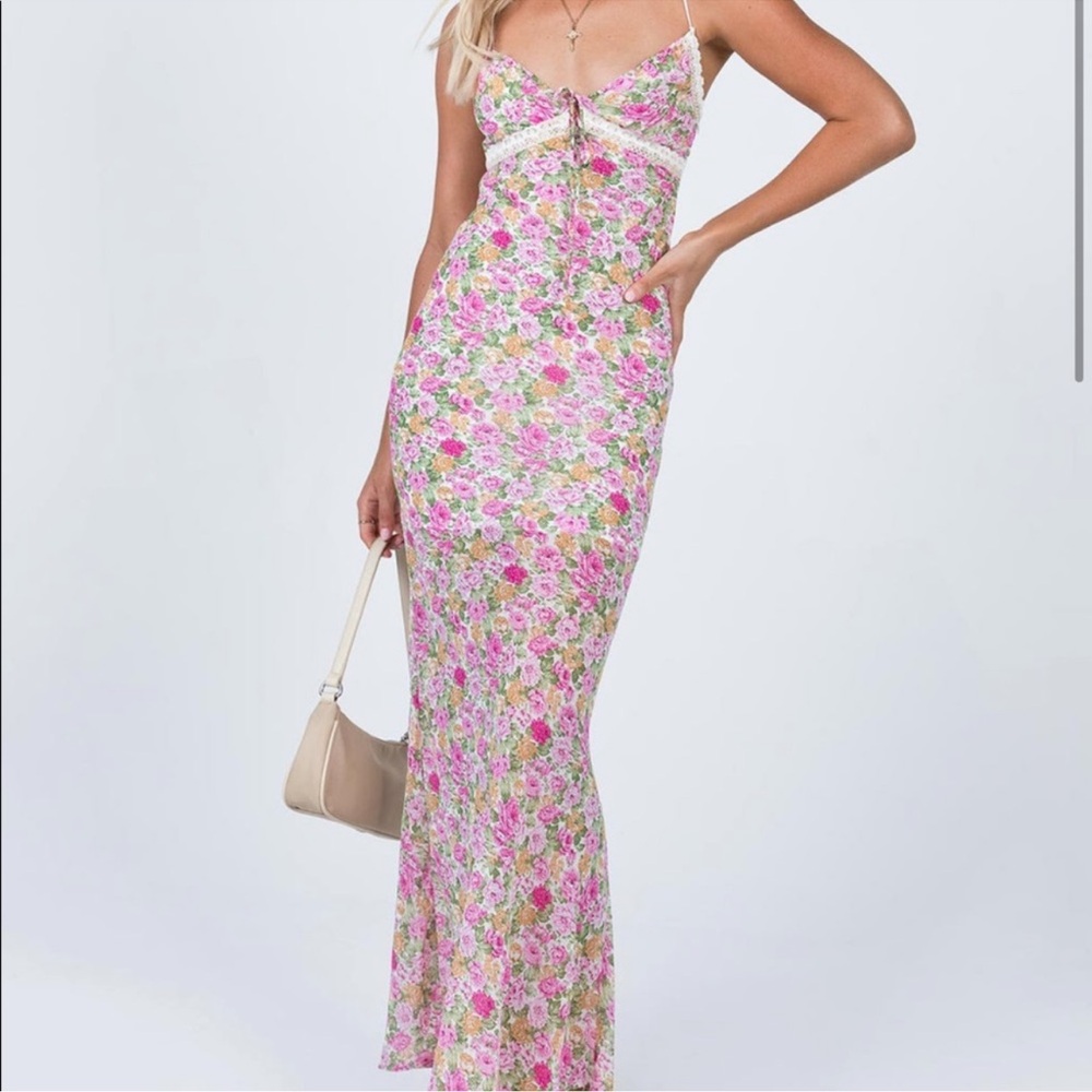 Princess Polly Emily Maxi Dress Pink Floral